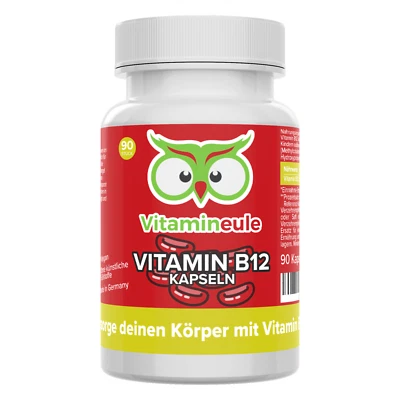 Vitamin B12 Kapseln hochdosiert - 500µg - Methylcobalamin -  vegan - Vitamineule - Bild 1 von 4