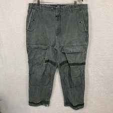 VTG Marithe Francois Girbaud MFG Shuttle Strap Tape Jeans Men s 42M Green Baggy