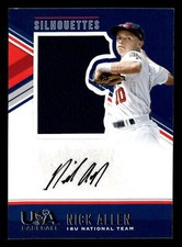 2018 Panini Stars & Stripes #171 Nick Allen USA BB Silhouettes Sig Jerseys #/82
