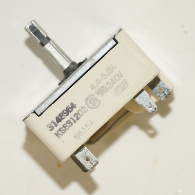 Whirlpool KitchenAid Cooktop Burner Control Infinite Switch White 3148964