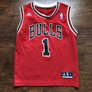 Details about Adidas NBA Youth Boys Medium M Chicago Bulls Derrick Rose Jersey #1 Red