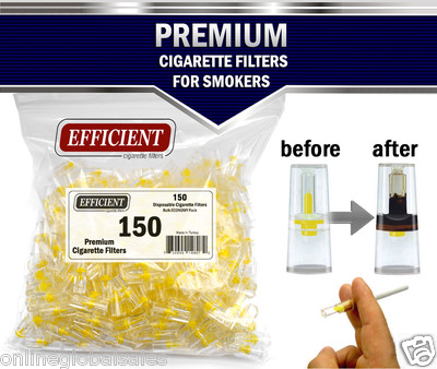 tar filters for cigarettes Efficient Disposable Cigarette Filters - Pack of 150 for sale online