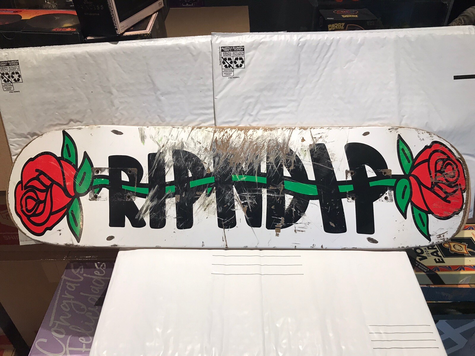 Deck &ldquo;rip N Dip&rdquo;32&rdquo; X 8&rdquo; Good Grip Tape Used Rose Gr