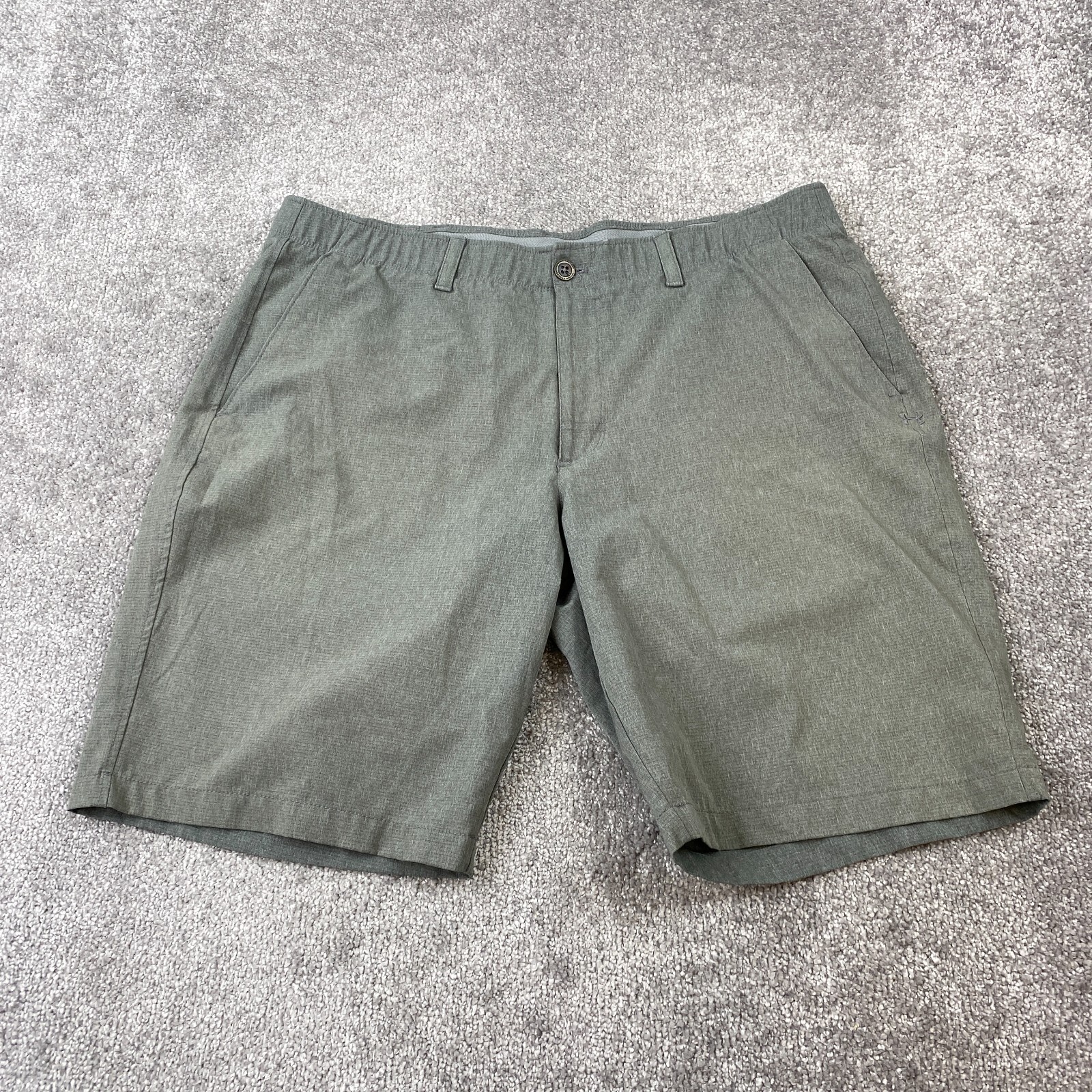 Under Armour HeatGear Golf Shorts Men's 40 Gray Flat Front Slash Pocket Loose eBay