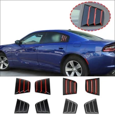 2xRear Side Window Blinds Quarter Louver Cover Accessories for Dodge Charger 15+
