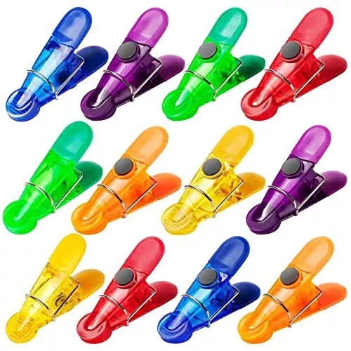 Ninth Five 6 Pack Chip Bag Clips, 6 Inch Large Size Assorted Colors Foods  Snacks Bag Paper Clips, Plastic Heavy Duty Seal Grips