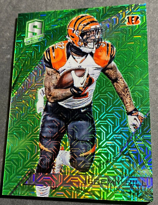 JEREMY HILL, BENGALS ,2015 GREEN MOJO PRIZM REFR. SSP /25, #51, 138 PT. THICK!