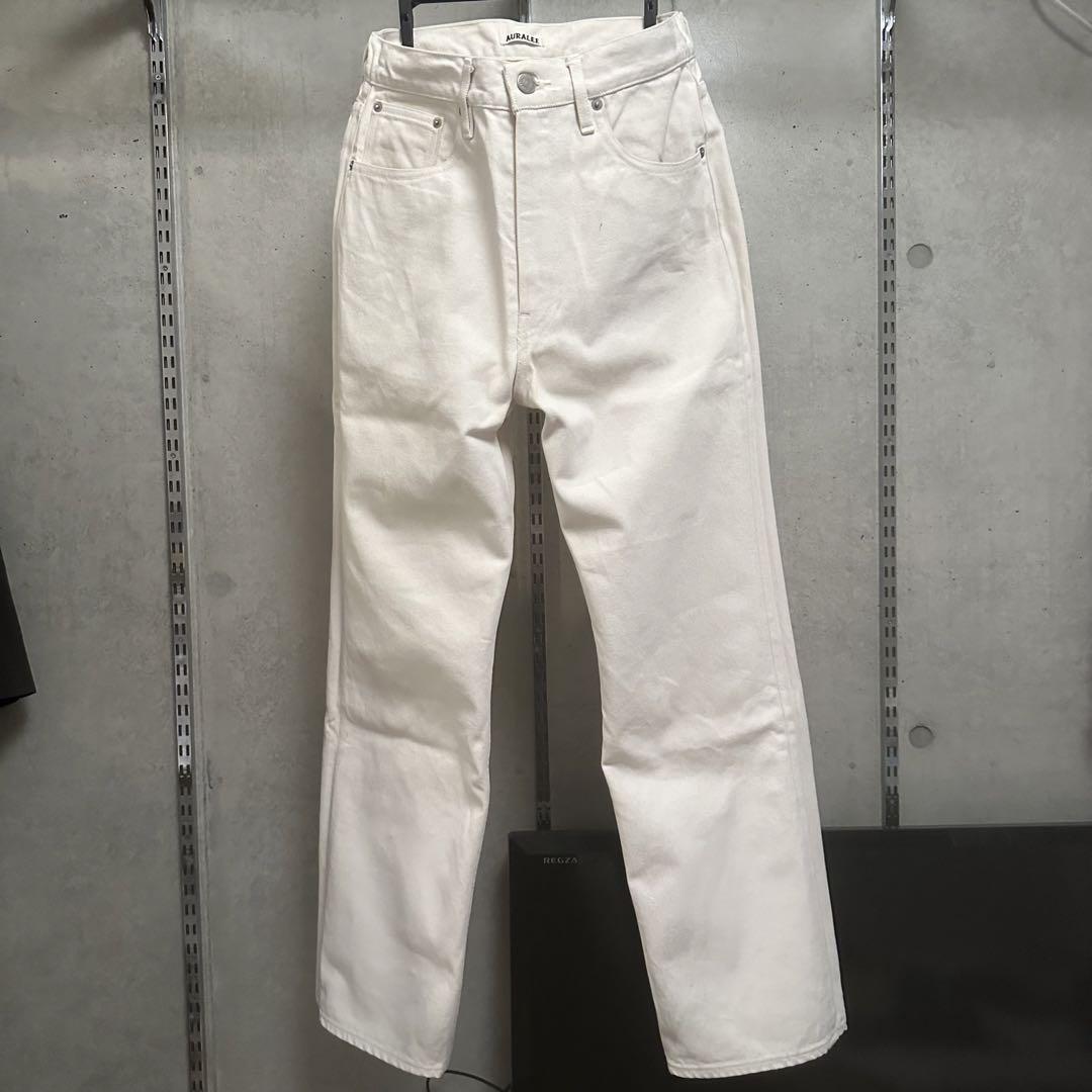 Auralee Hard Twist Denim 5P Pants White 30 Used 1 Year Auralee Hard Twist Denim 5P Pants White 30 Used 1 Year