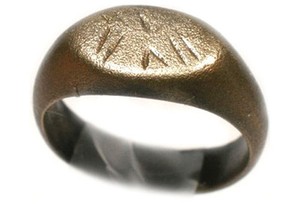 Roman Celtic Legionary Eagle Bronze Ring Provincial Noricum (Austria) 200AD Sz5