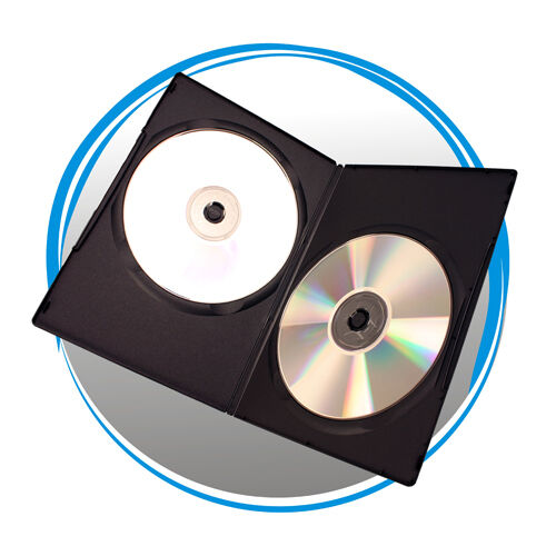 10 Black 7mm Slim Double CD DVD Movie Case Storage Box