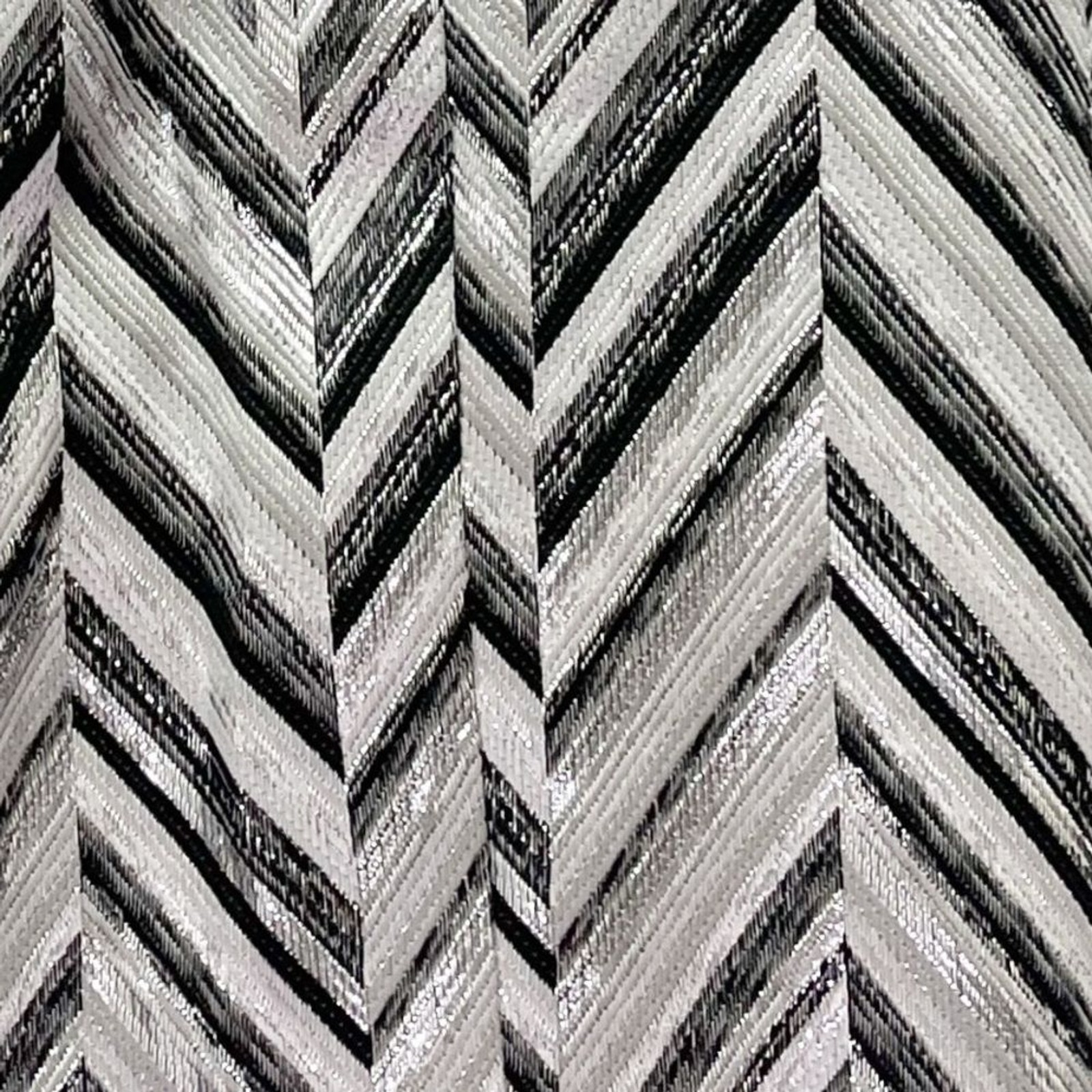 Lulus Creative Thinking Silver Black Metallic Zig… - image 12