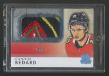 2023 THE CUP  CONNOR BEDARD RC GAME WORN 5 COLOR PATCH LOGO  08/35 INSANE PATCH