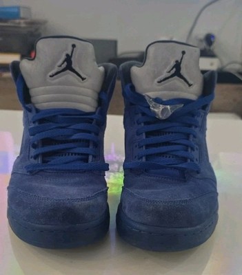 Air Jordan 5 Retro Blue Suede 2017 Mens Size 10.5 Royal Blue 136027-401