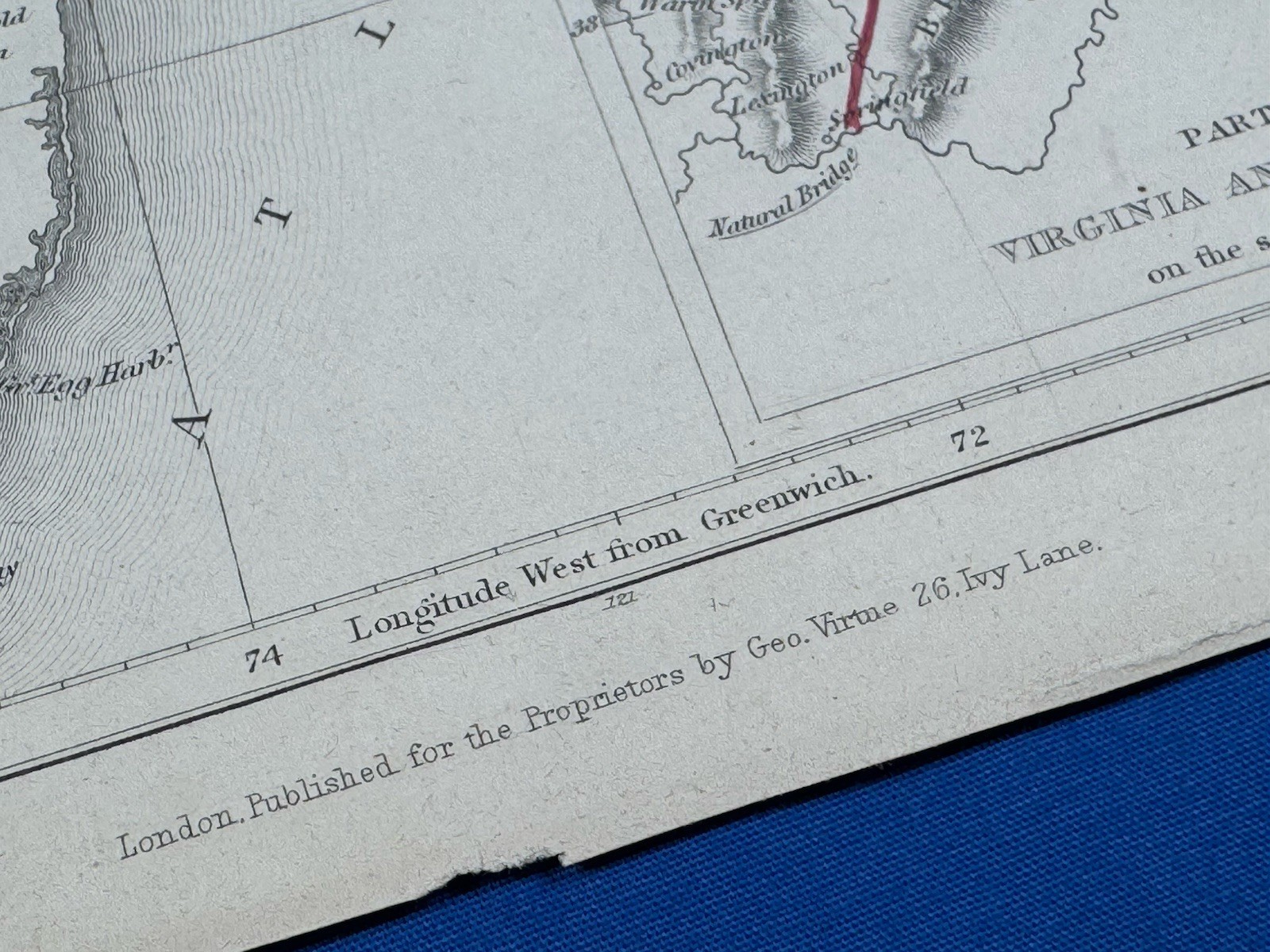 1840 Map, North Eastern Part of U.S. RAILROAD ROUTES Drawn & Engraved W. Hughes