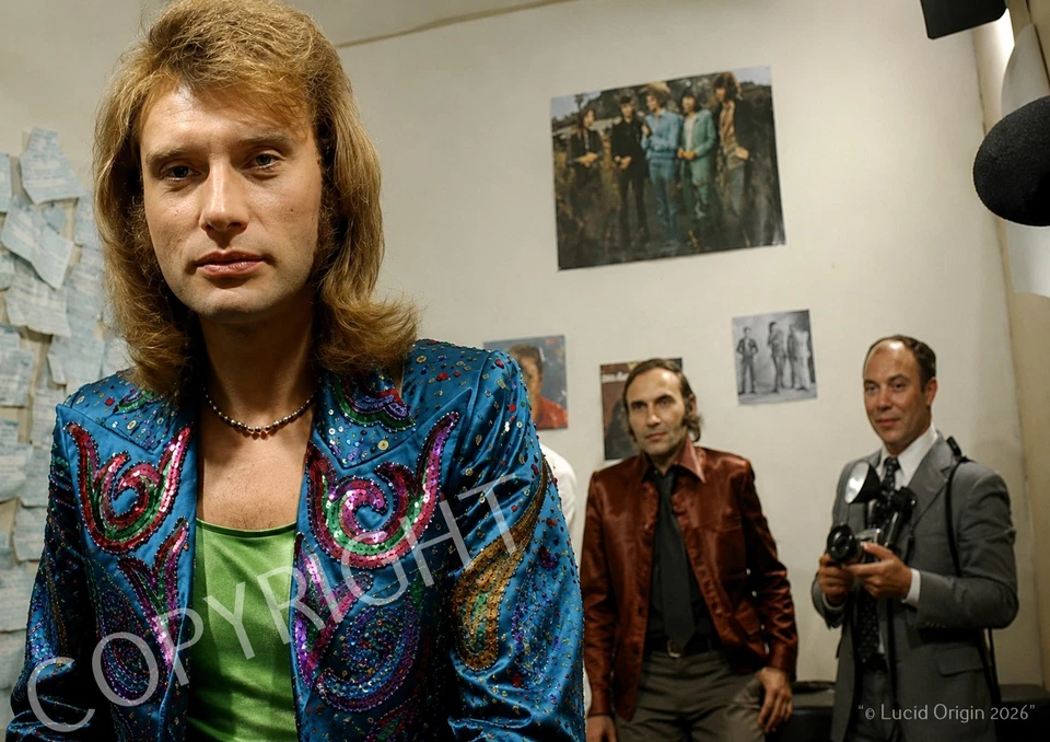 Photo A4 Johnny Hallyday Dans sa Loge Palais des Sports 1971 Backstage - Photo 1/1