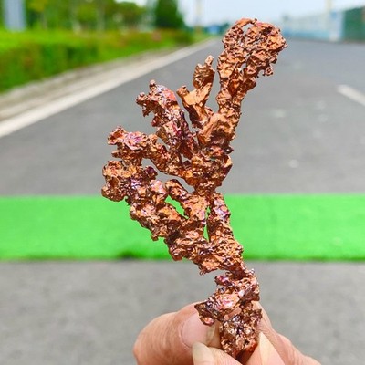 43G Rare!! iridescent Native Copper crystal mineral specimen