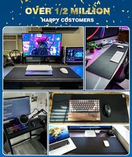 Large Extended Gaming Mouse Pad Mat Stitched Edges Non-Slip Waterproof Mousepad