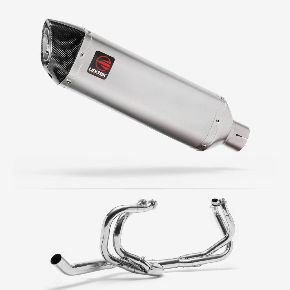 Lextek VP1 Matt S/Steel Exhaust System 300mm for Honda VFR 800 (97-01)
