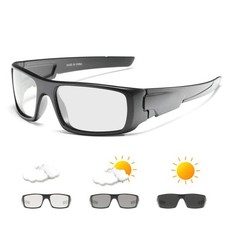 Photochromic Polarized Sunglasses for Men Women UV Protection Medium, Black
