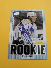 Ryan Jones Signed Nashville Predators Rookie Card. rookie card picture