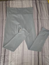 Forever 21 Gray Solid Ankle Leggings Women's Size L Stretch Knit