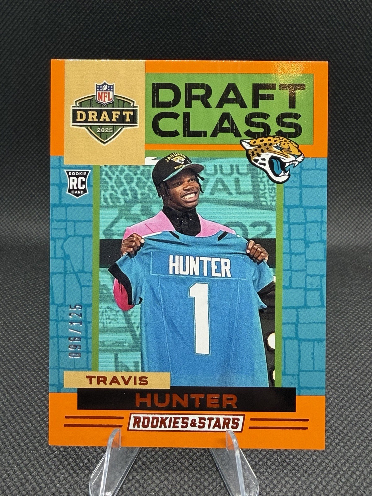 2025 Panini Rookies & Stars Travis Hunter RC / 125 Orange Draft Class Jaguars 7