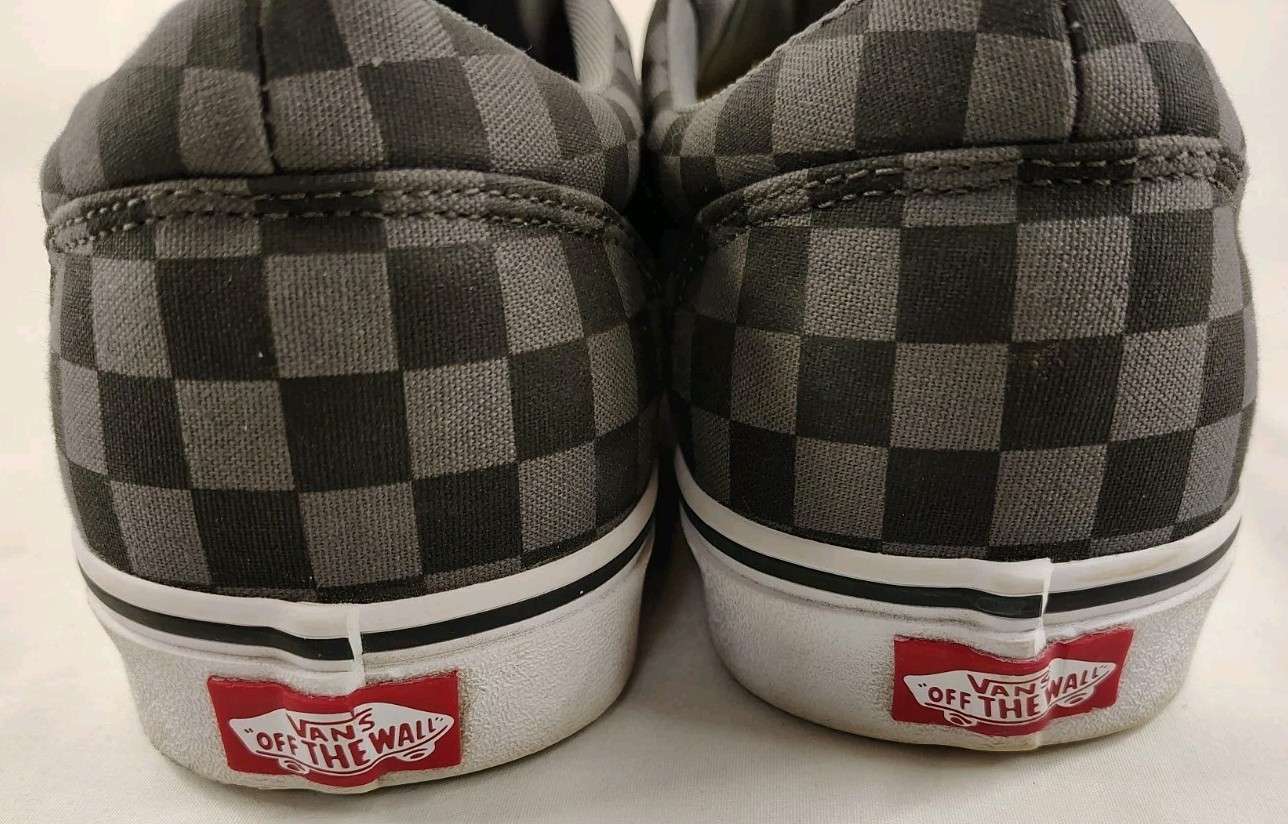 Vans Black Gray Checkerboard Shoes Mens Lace Up Canvas Casual Low Top 12 thumbnail 10