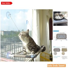 Deluxe Cat Window Perch with Strong Suction - Perfect for Large Cats, Beige