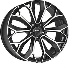 4x Alufelgen AEZ Leipzig dark Black polished 9,5x22 ET37 LK5 112 22 Zoll Felgen