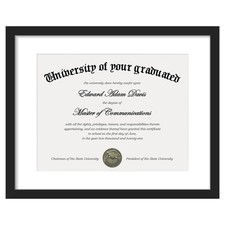 11x14 Diploma Frame with Clear Plexiglass, Displays 8.5 x 11 Certificate Fram...