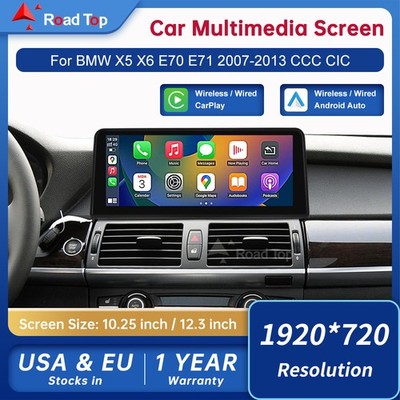 Carplay Android Auto Wireless Touch Screen For BMW X5 X6 E70 E71 2007-2013