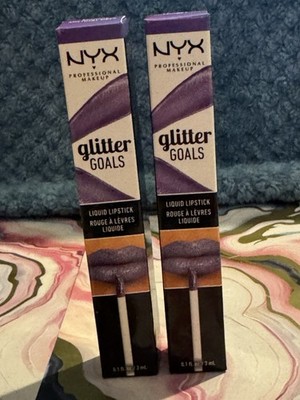 2-NYX Glitter Goals Liquid Lipstick - Amethyst Vibes NIB Sealed