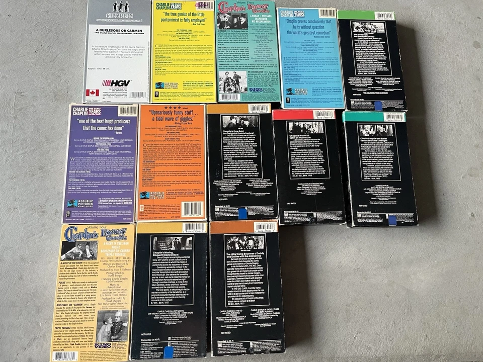 Vintage "Charlie Chaplin” 13-Tape VHS Variety Of Sets - Image 2 of 2