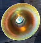 STEUBEN GOLD AURENE CONSOLE BOWL 12 X 5 SIGNED AURENE 2851 EXCELLENT CONDITION