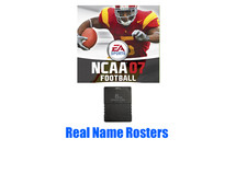 NCAA Football 07 Real Name Roster Update Memory Card PS2 PlayStation 2 2007