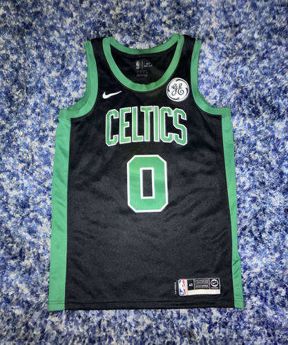 Nike Boston Celtics Jayson Tatum #0 NBA Basketball Jersey Black/Green Sz 40