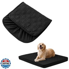 Washable Waterproof Dog Bed Cover - Quilted, Absorbable, 50x40Wx6