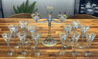 15pc Rare Venetian Pauly & C. / Salviati, Murano, Enameled Gilt Glass Wine Set — photo 2
