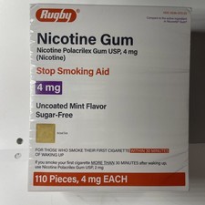 110- Rugby Nicotine Gum Uncoated Mint Flavor 4 mg Exp:05/2027