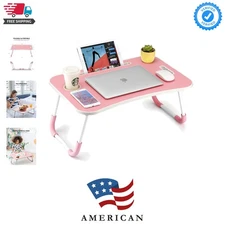Sturdy Foldable Lap Desk Tray with Anti-Slip Design - Perfect for Home or Travel