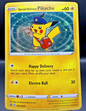 Double Swirl 💫 Pokemon Special Delivery Pikachu SWSH074 SWSH Promo Holo NM on eBay