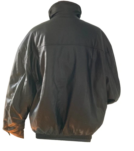 NWT ZARA Vegan Leather Oversized Bomber Puffer Jacket Men's Sz XLarge Black image 3