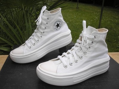 Original CONVERSE, Chucks Sneaker HI, Gr. 38, Weiß, Plateau, TOPP !!!