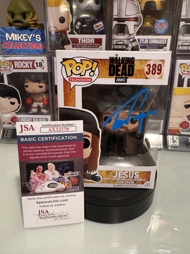 Funko Pop! Vinyl: The Walking Dead TWD Jesus #389 signed Autograph Tom Payne JSA