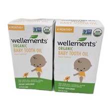 2 Wellements Organic Baby Tooth Oill Soothing Massage Oil for Tiny Gums 01/28