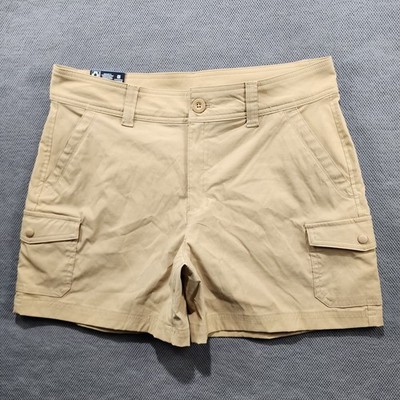  Eddie Bauer Womens Size 10  Tan Hybrid Cargo Pocket Shorts Stretch NWT $59.99
