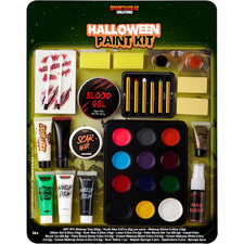 25 PCS Halloween Family Makeup Kit, 12 Color Special Effect Face Body Paint, Cos