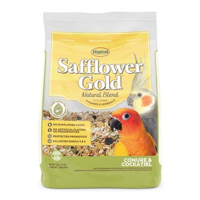 Higgins Safflower Gold Blend Conure & Cockatiel Select Size:: 3 lb.