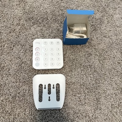 Ring Alarm Home 2nd Gen Keypad White (5AT2S7) and Wall Mount with Power Supply