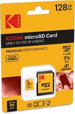 KODAK Micro SDXC Card with Adapter - 128GB Class 10